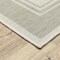 Homeroots 3 x 5 ft. Ivory & Gray Bordered Indoor & Outdoor Area Rug 389543 - alternate 4